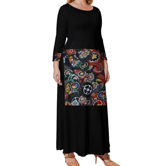Murano Glass Tiles from Venice Long Sleeved Dress summer dress korean women dress for women