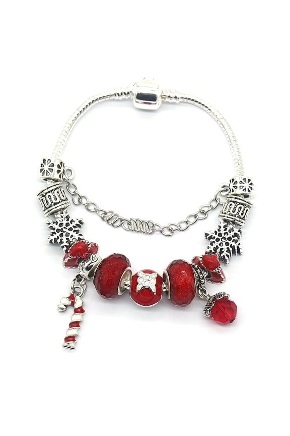 Murano and Swarovski Crystal Christmas Bracelet