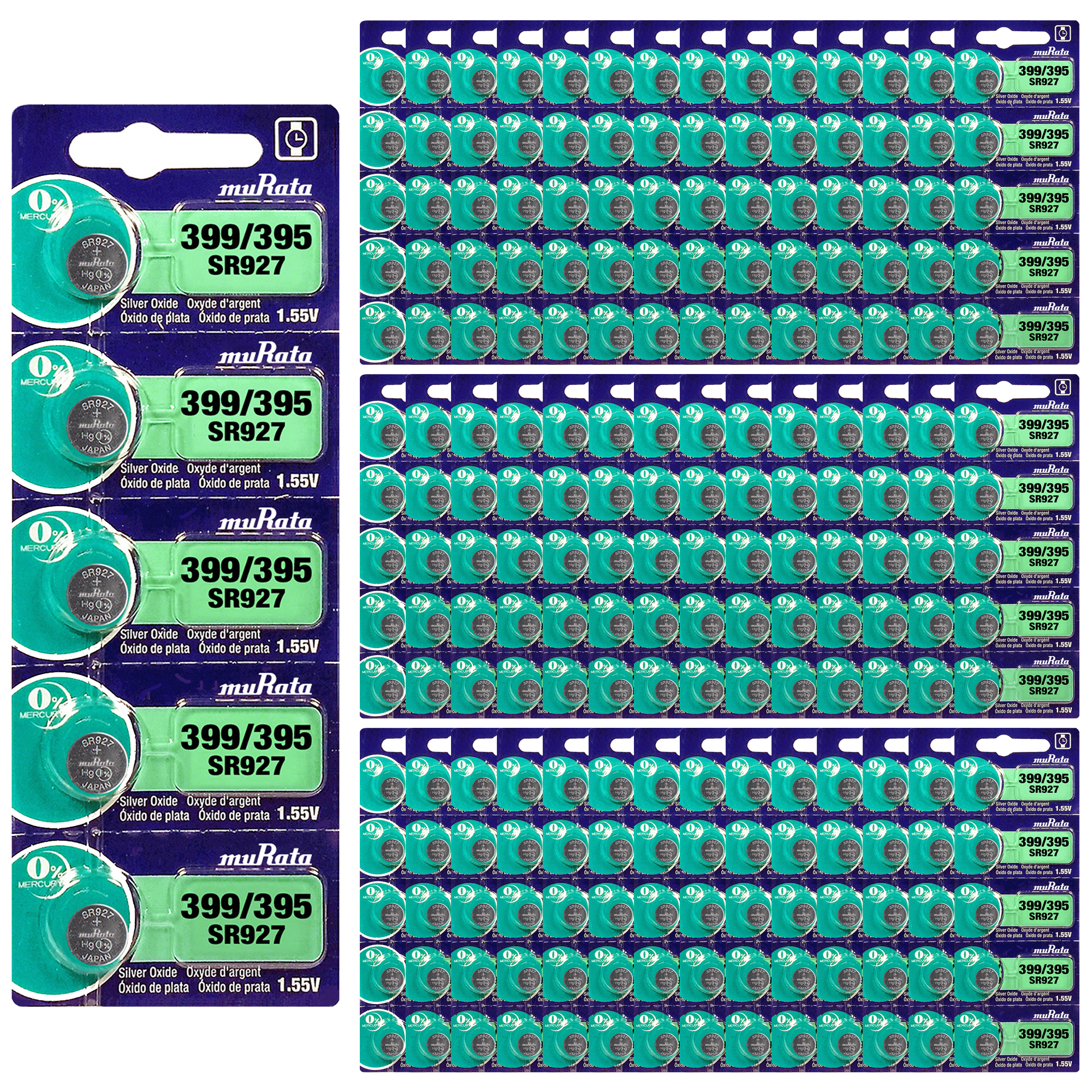 Murata 399/395 (SR927SW) 0%Hg Watch Battery (15 Count) - Replaces Sony 399/395 E - Foto 7