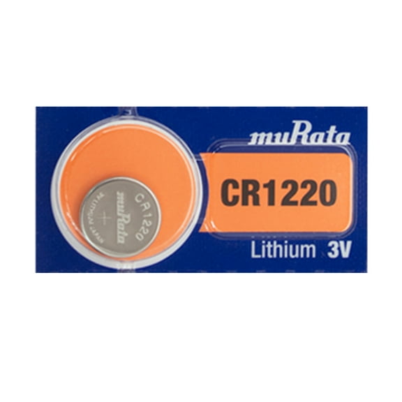 Murata CR1220 Lithium Coin Cell Battery - 40mAh - 1 Piece Blister Pack