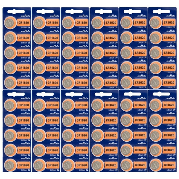 Murata CR1620 3V Lithium Battery 60 PACK
