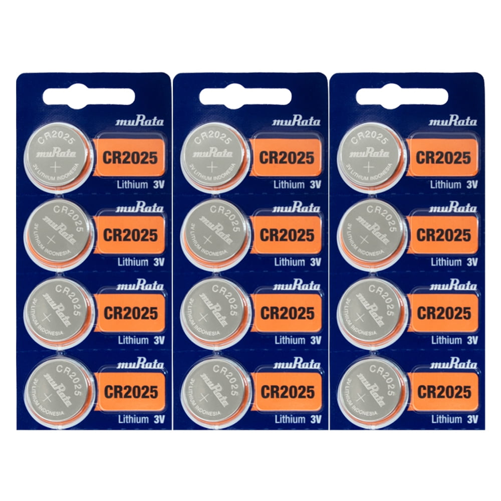 Murata CR2025 3V Lithium Battery (12Pack)