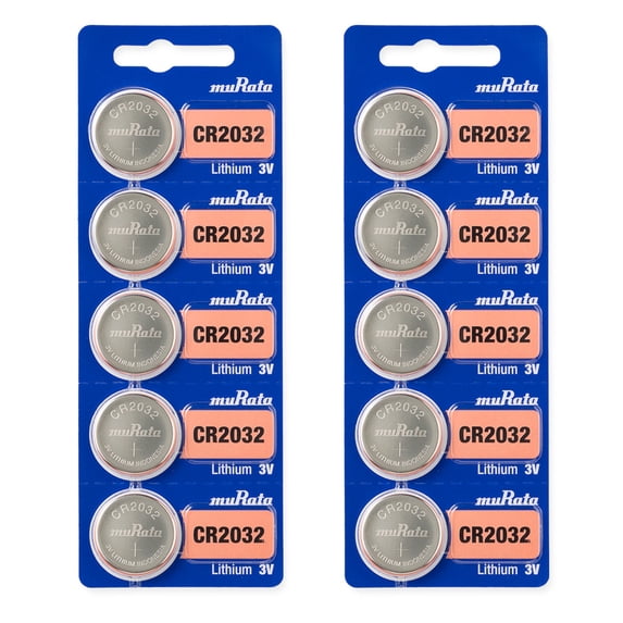 Murata CR2032 3V Lithium Coin Cell (10 Batteries) - Replaces Sony CR2032