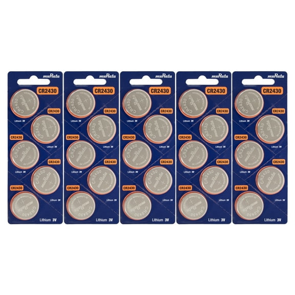 Murata CR2430 Lithium Coin Cell Battery 25-Pack
