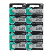 Murata Hologram SR44W 303 357 Silver Oxide Watch Batteries 10 Pcs