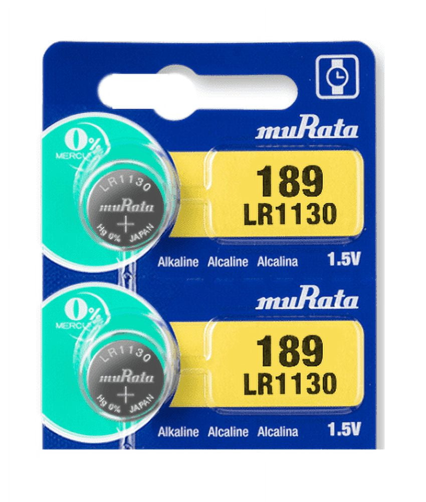 Murata LR1130 Battery 1.55V Alkaline Button Cell (2 Batteries)