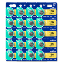 Murata LR43 Battery 1.55V Alkaline Button Cell (20 Batteries)