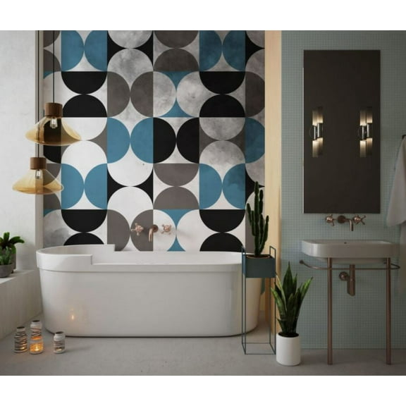 Muravie Dark Geometric Pattern Wallpaper