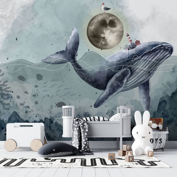 Muravie Ocean Creatures and Whale Wallpaper