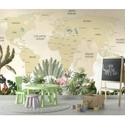 Muravie Tropical World Map 3D Wallpaper