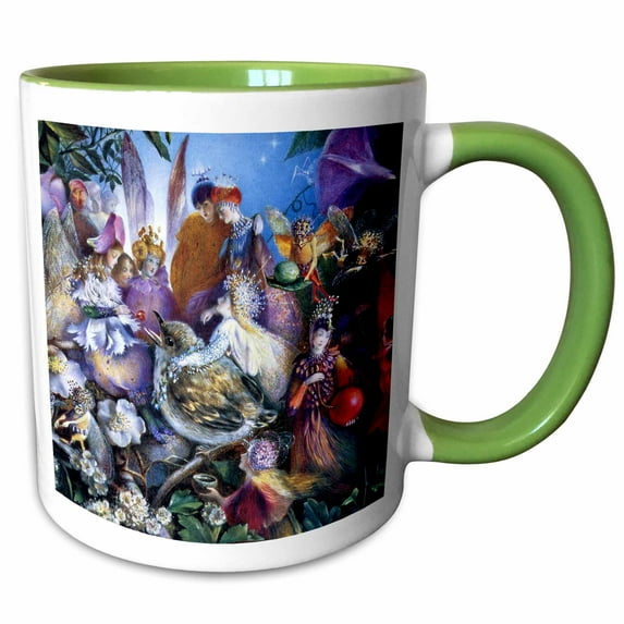 Muraviov Vladimir Leodinovich - Elk in the Forest 15oz Two-Tone Green Mug mug-302639-12
