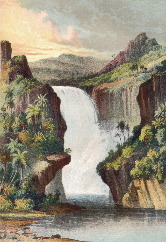 Murchison Falls River Nile Kabarega Uganda Africa In The 19Th Century From The Life And Explorations Of Dr Livingstone Published C1875 Canvas Art - Ken Welsh Design Pics (24 x 34)