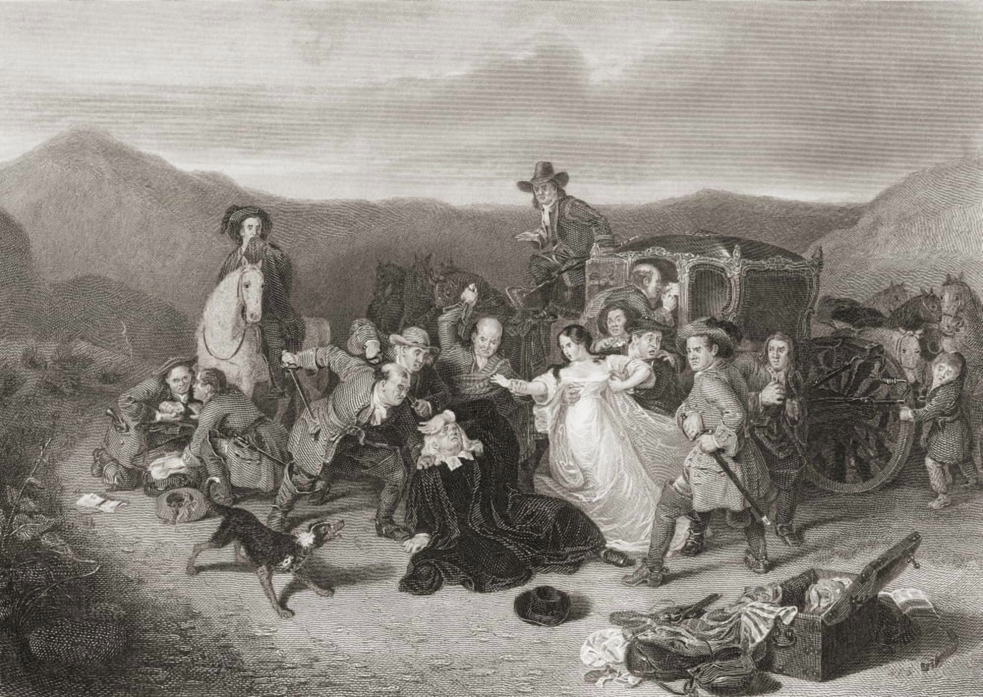 The Murder Of Archbishop Sharp James Sharp 1613-1679 Presbyterian Minister And Archbishop Of St Andrews From The History Of England Published 1859 Canvas Art - Ken Welsh Design Pics (18 x 13)