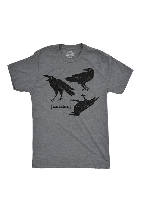 Murder Crow Graphic Tee, Funny Pun Shirt