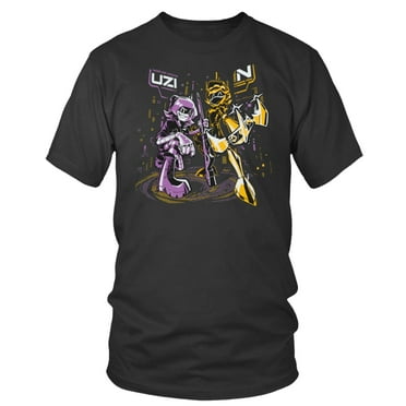 Murder Drones Shop Glitch Productions Uzi And N Iconic Duo Shirt - Murder Drones Shirts Black Round neck T-Shirt Unisex