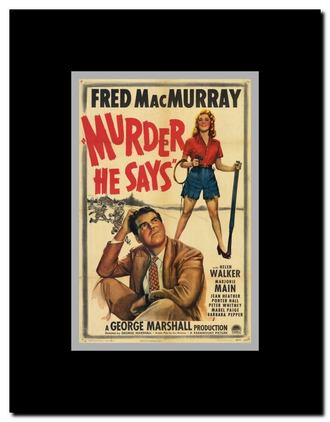 Murder He Says Framed Movie Poster