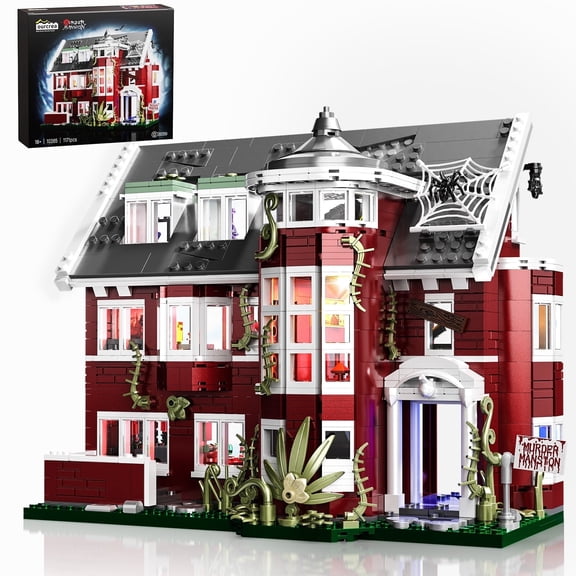 Rosenheim Mansion Building Block Sets Horror Story Architecture Model House Gifts for Tv Show Fans