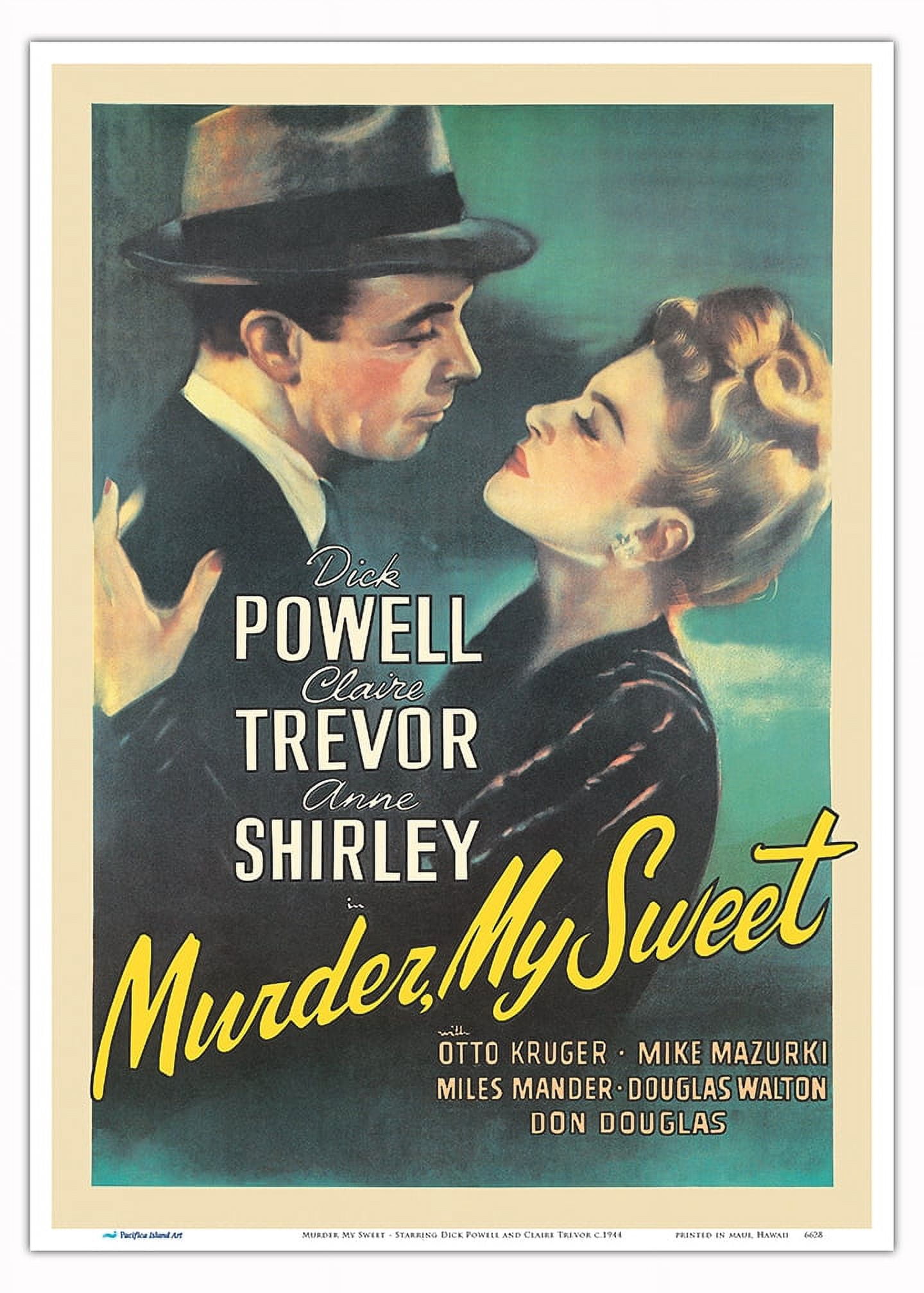 Murder My Sweet Starring Dick Powell and Claire Trevor Vintage