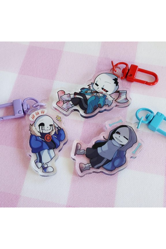 Murder Time Trio Acrylic Keychain Undertale 2 Double Sided Charm" (1 keychain)