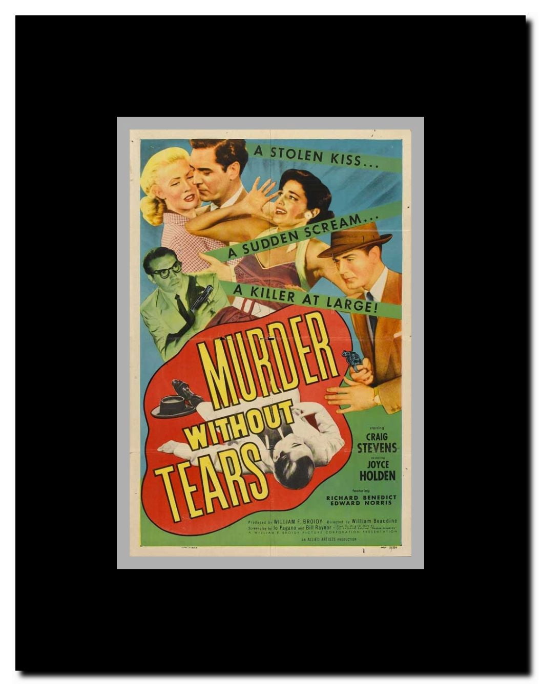 Murder Without Tears Framed Movie Poster