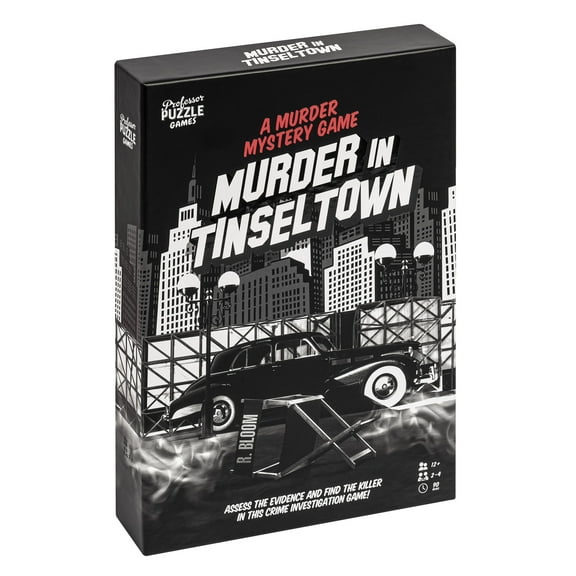 Professor Puzzle: Murder in Tinseltown - A Murder Mystery Game Set In Hollywood's Golden Age, Party Crime Solving Investigation, Ages 12+, 2-4 Players