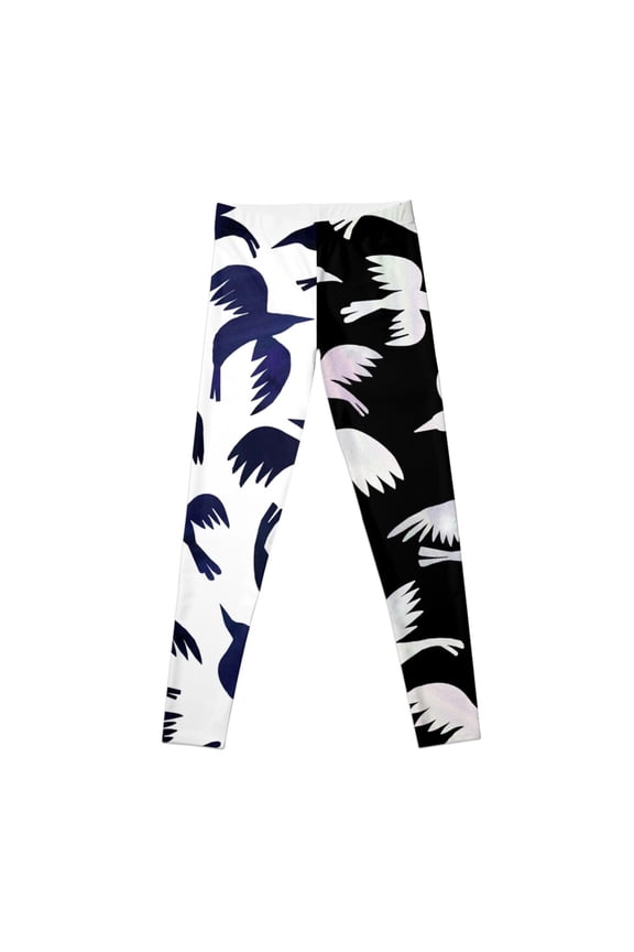 Murder of Crows Day and Night Leggings sportswear gym Female legging pants Womens Leggings