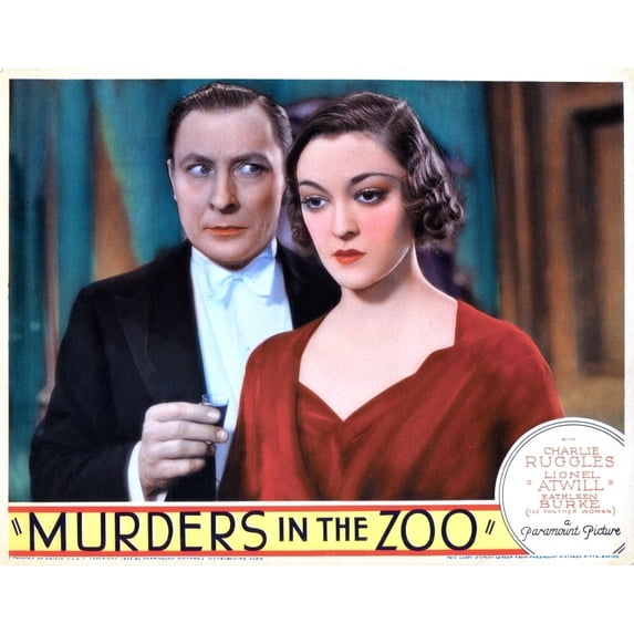 Murders In The Zoo From Left Lionel Atwill Kathleen Burke 1933 Movie Poster Masterprint (28 x 22)