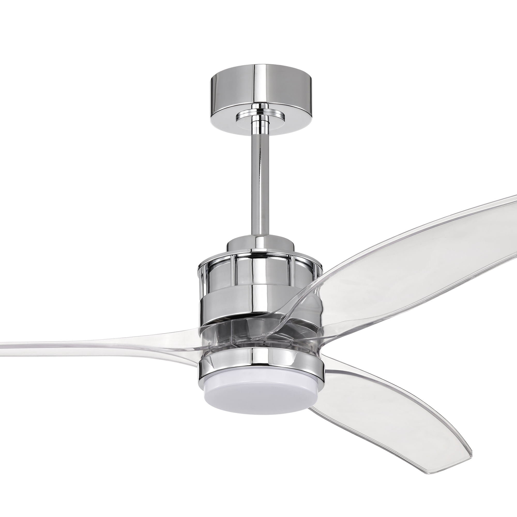 Murdo 52 in. 1-Light Indoor Chrome Finish Ceiling Fan with Light Kit