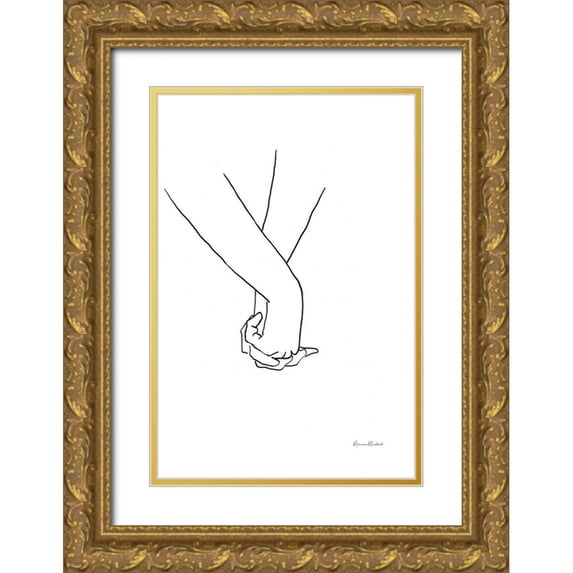 Murdock, Ramona 13x18 Gold Ornate Wood Framed with Double Matting Museum Art Print Titled - Comfort Walking