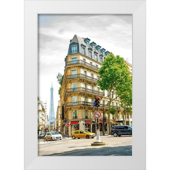 Murdock, Ramona 17x24 White Modern Wood Framed Museum Art Print Titled - Paris Corner