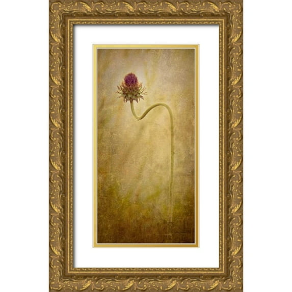 Murdock, Ramona 18x32 Gold Ornate Wood Framed with Double Matting Museum Art Print Titled - Thistle