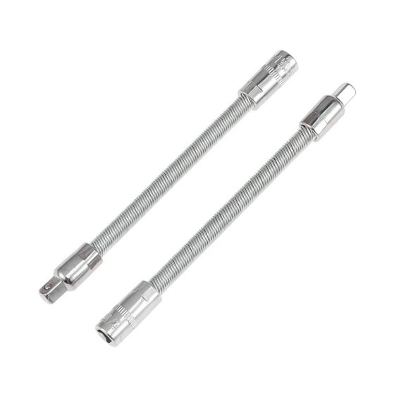 Murdoffiu Socket Extension Bar 2PCS 1/4 Inch Socket Wrench Post Elastic Extension Rod Socket Wrench Accessories(Silver)