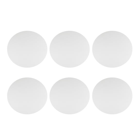 Murdoffiu canvas panels 6PCS 30CM Round Canvas Drawing Board Premium Art Painting Board Artist Round Shape Canvas Board Oil Paint Canvas Sketchpad (White)