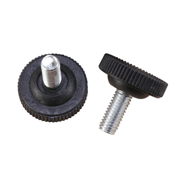 Murdoffiu m8 screws 12 PCS Heavy Duty Furniture Leveler Adjustable Tee Nuts Leg Levelers for Cabinet Table Furniture Use - M8x20mm (Black)