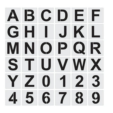 Murdoffiu stencils for painting 36Pcs Reusable Alphabet Templates Letter Stencils for Painting Letter Number Templates