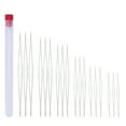 thumbnail image 1 of Murdoffiu stitching needle 18pcs Handwork Beading Needles Kit Threaders Set Sewing Needles with Storage Bottle DIY Jewelry Making Accessaries (4.5/5.8/7.6/10.2/11.5/12.8, 3 for each, Red Cover), 1 of 7