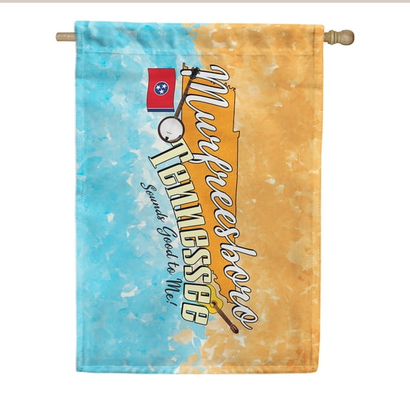 Murfreesboro Tennessee House Flag 28 x 40 inches Double Sided Outdoor Yard Decorative Tennessee State Flag, Murfreesboro Hometown House Flag, Murfreesboro City Gift, Made in the USA