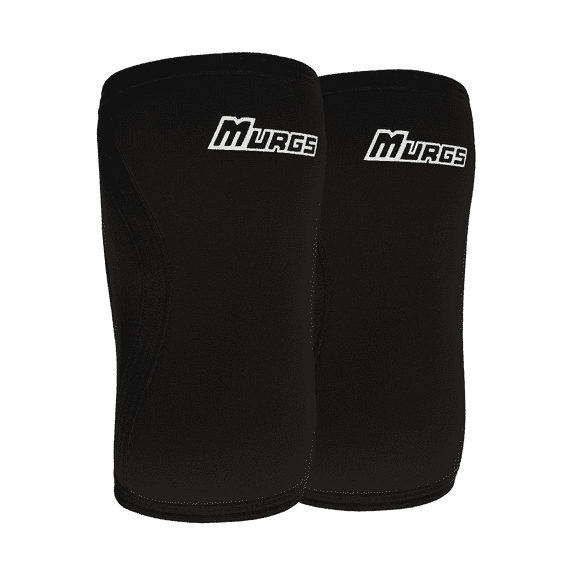 Murgs Knee Sleeves Pair 7mm Compression Sleeve for Support in Crossfit, Weightlifting, Squats, Powerlifting, Knee brace for Men/Women (Black, Large)