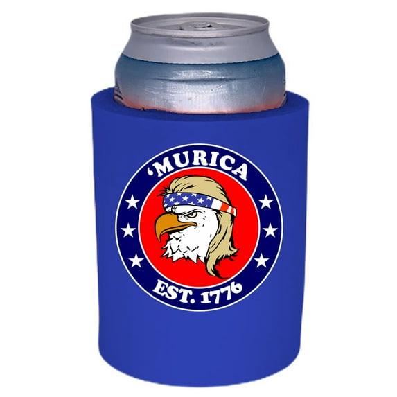 Murica 1776 Thick Foam Old School Can Coolie (Royal Blue)