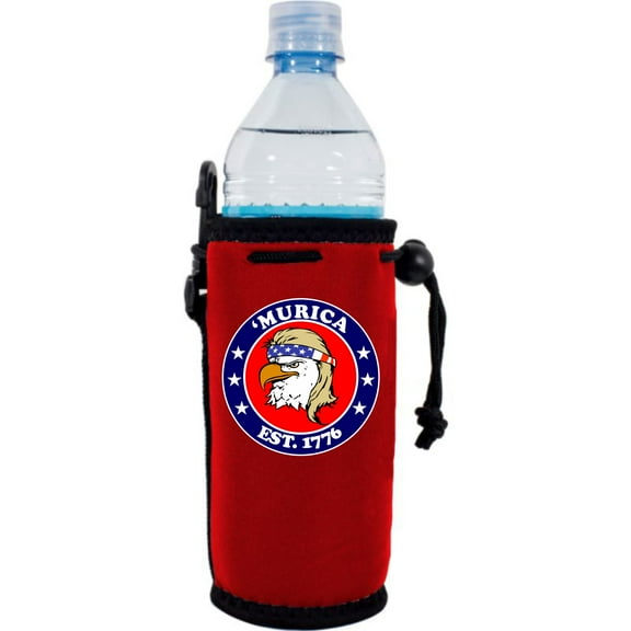 Murica 1776 Water Bottle Coolie (Red)