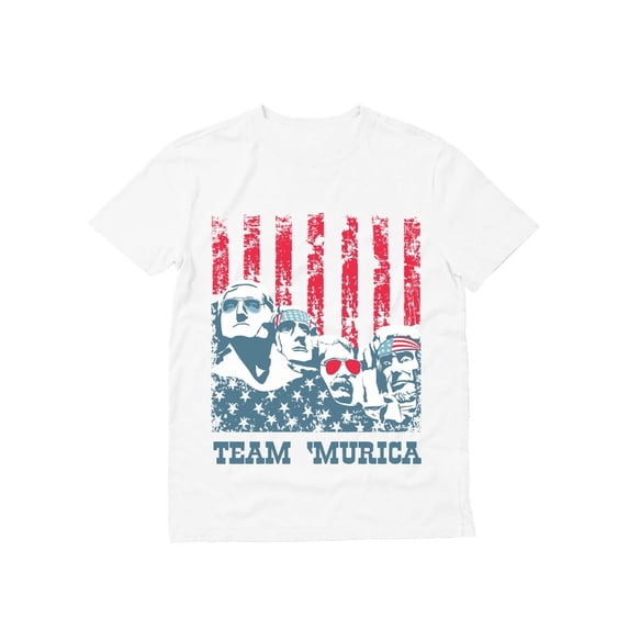 Murica 4th of July Men's T-shirt - American Flag Graphic Tee - Ideal Patriotic Outfit for Independence Day Celebrations - High-Quality USA Republican Shirt for Men - 3X-Large White