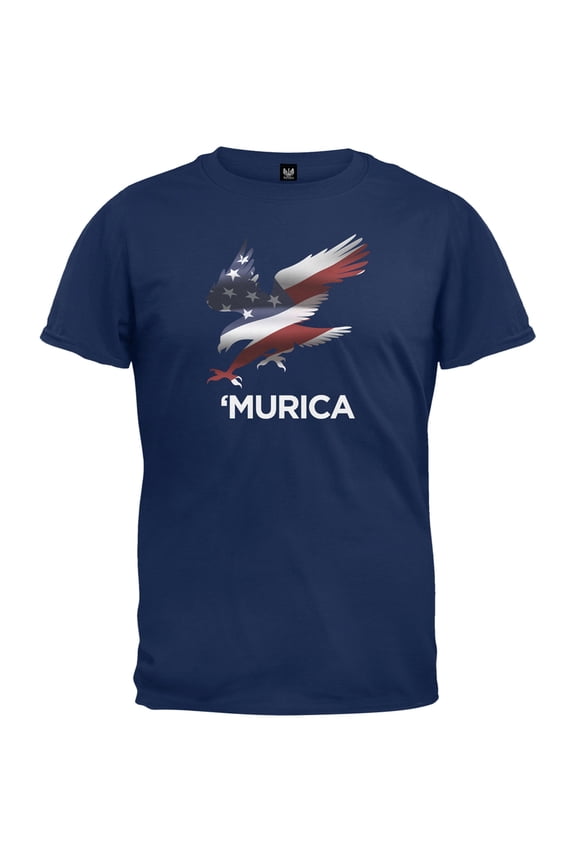Murica Eagle Navy T-Shirt - Large