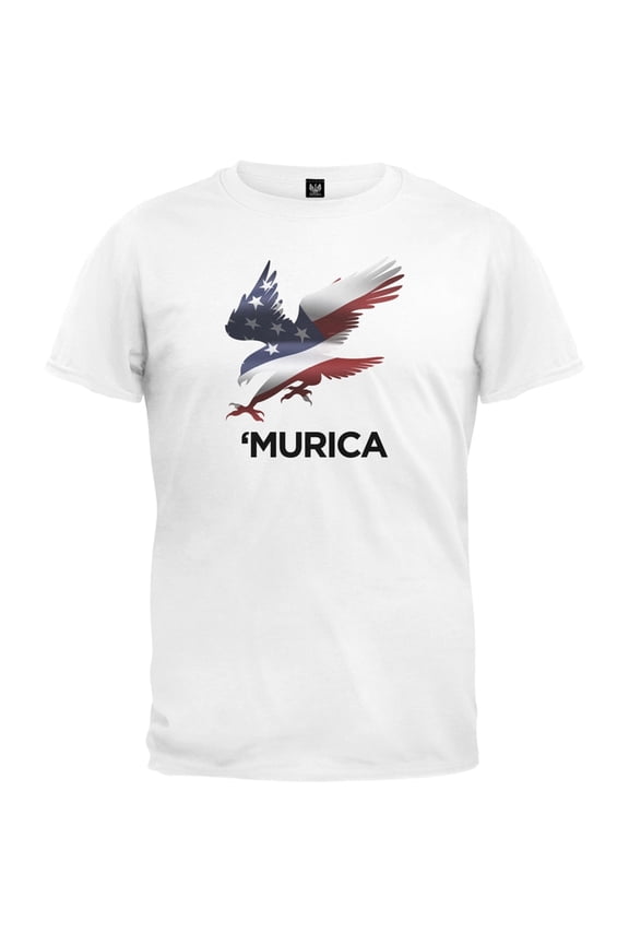 Murica Eagle White T-Shirt - Large