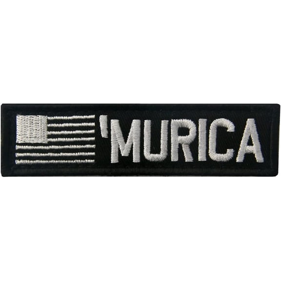 Murica USA Flag Patch Embroidered Tactical Applique Army Morale Hook & Loop Emblem
