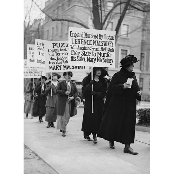 Muriel Murphy Macswiney Protesting Against Oppression Of Sinn Fein Activists. 1922. The Widow Of