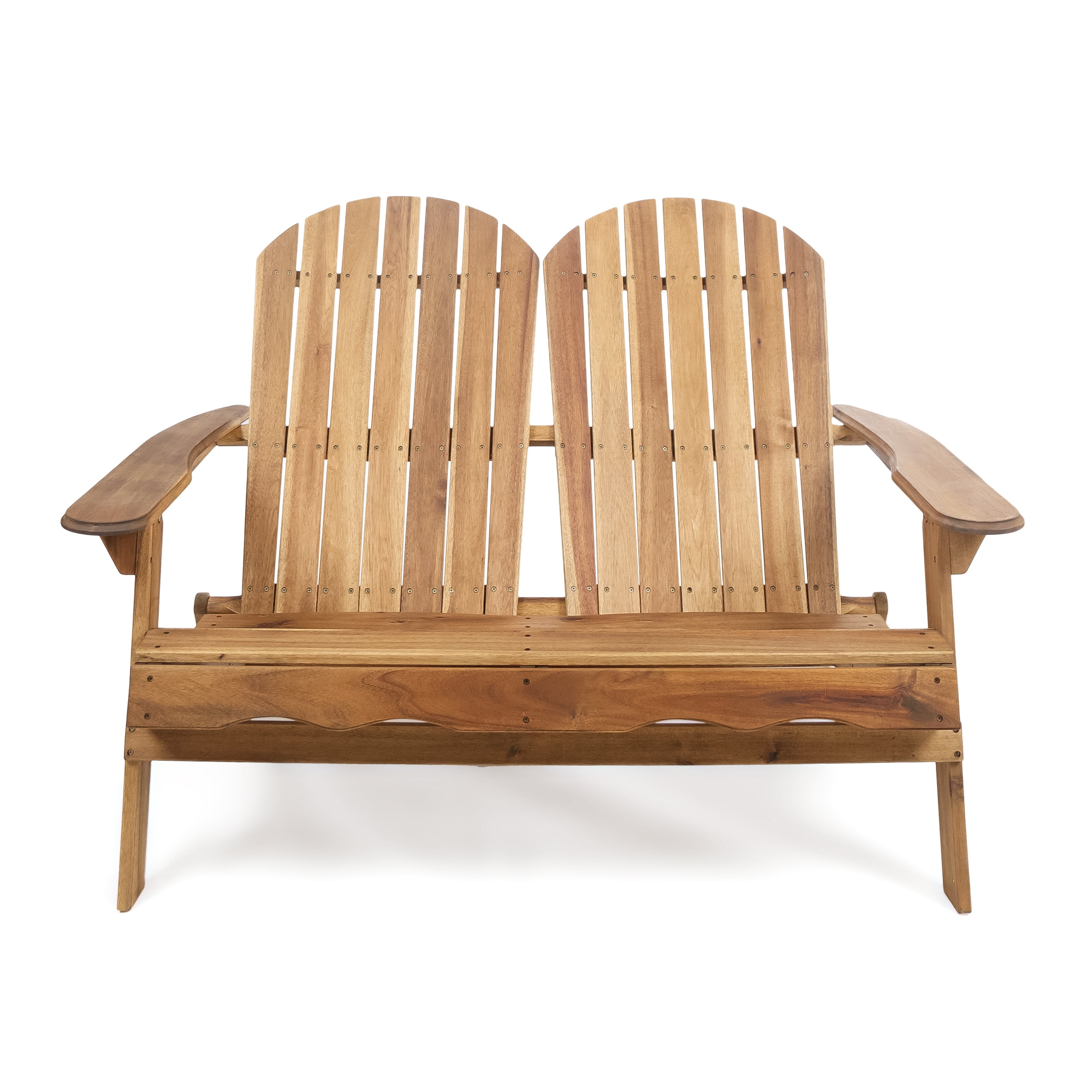 great deal furniture muriel outdoor natural finish acacia wood adirondack loveseat