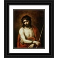 thumbnail image 1 of Murillo, Bartolome Esteban 20x24 Black Ornate Wood Framed with Double Matting Museum Art Print Titled - Ecce Homo Bartolom, 1 of 4
