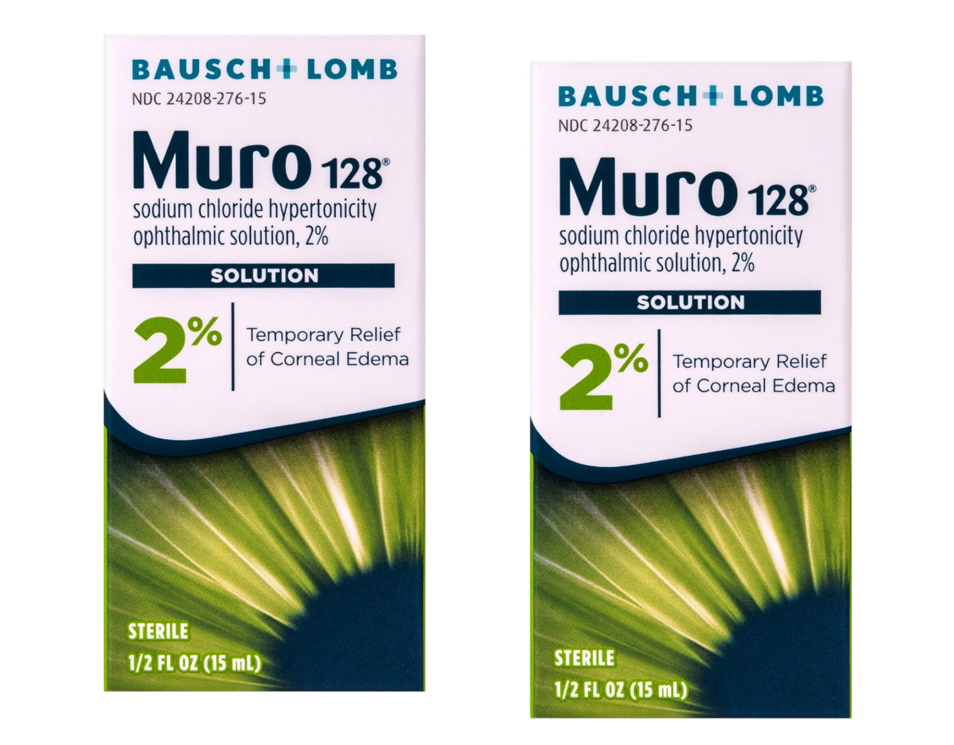 Muro 128 2% Sterile Ophthalmic Eye Solution - 0.5 Oz (15 Ml), 2 Pack