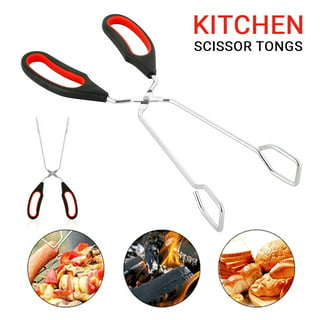 BBQ Tongs, 10.7 Inch Barbecue Tongs Stainless Steel BBQ Grill Tongs Heavy  Duty Cooking Tongs Metal Kitchen Tongs for Outdoor Barbecue, Cooking,  Frying - by Viemira 
