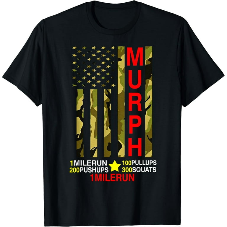 Murph Challenge Memorial Day Workout Wod Camo T-Shirt Murph Challenge Memorial Day Workout Wod Camo T-Shirt